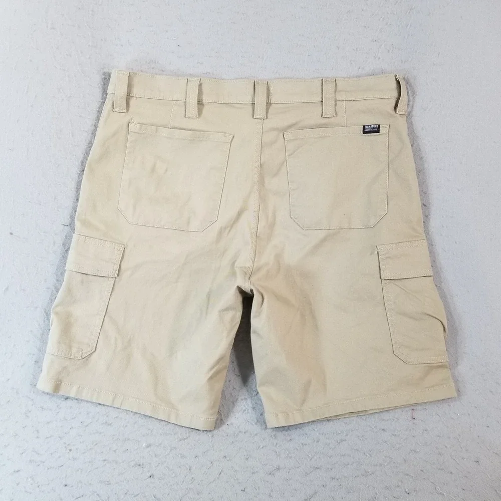 Levi's signature cargo hiking shorts men's 40 x 10 beige Flex stretch outdoor